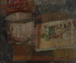 Stillleben Mit Topf Und Kleeblatt by Oscar Wilhelm Luethy