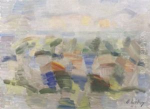 Abstrakte Landschaft by Oscar Wilhelm Luethy
