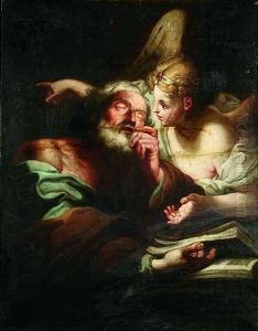 Hl. Hieronymus Mit Dem Engel by Benedetto Luti