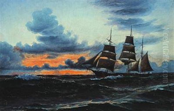 Seascape With Sailing Ship - view 1