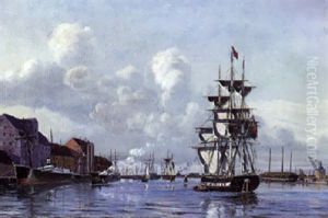Parti Fra Kobenhavs Havn Med  Christian Iv's Mastekran