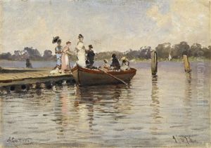 Gesellschaft Am Bootsteg by Ascan Lutteroth