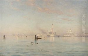 Blick Auf San Giorgio Maggiore Und Santa Maria Della Salute, Venedig by Ascan Lutteroth