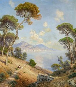 Blick Auf Den Golf Von Neapel by Ascan Lutteroth