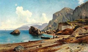 Coastal View Of Capri by Ascan Lutteroth