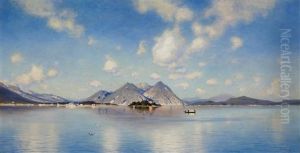 Ruhiger Sommertag Am Lago Maggiore Mit Blick Auf Die Isola Bella by Ascan Lutteroth