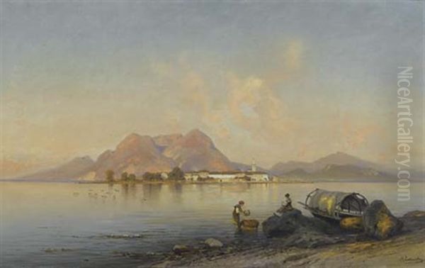 Oberitalienischer See Mit Insel - view 1