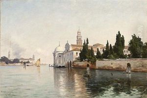 Early Morning On The Campo Santo, Venice by Ascan Lutteroth