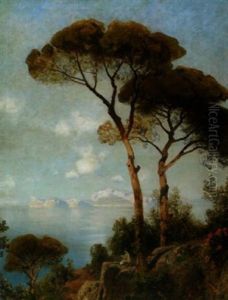 Blick Auf Capri In Der Abendsonne by Ascan Lutteroth