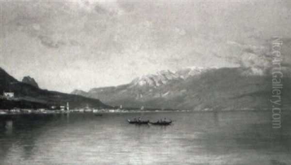 Gardasee Im Abendrot - view 1