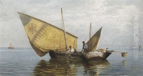 Fischer In Ihren Booten In Der Lagune Von Venedig - view 1