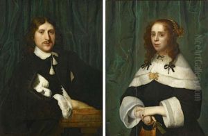 Zwei Gemalde: Portrat Eines Vornehmen Paares by Isaac Luttichuys