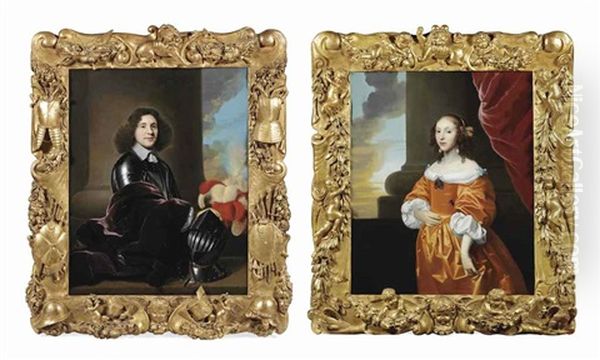 Portrait Of Possibly The Stadholder Of Friesland And Groningen Willem Frederik Van Nasau Dietz (+ Portrait Of Possibly Princess Albertine Agnes Van Oranje-nassau; 2 Works) - view 1