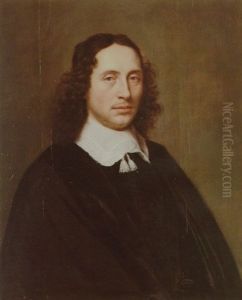 Portrait Of A Young Man Wearing A Black Costume And White Linen Collar With Tassels