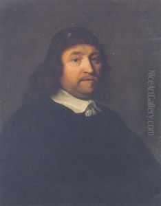 Portrait Of A Gentleman Wearing Black by Isaac Luttichuys