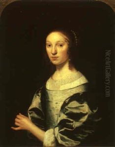 Portrait Of A Woman In A Blue Dress Portrait Of A Woman In A Blue Dress
