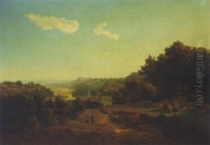 Motiv A.d. Ruhr: Travellers Walking Through The Ruhr Valley by August Luettmann