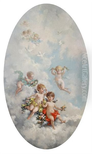 Putti With Fruit (+ 2 Others; 3 Works) - view 1