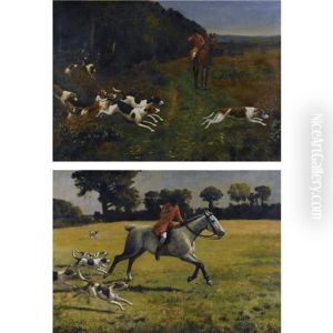 Catching The Scent (+ Full Cry; Pair) by Charles Augustus Henry Lutyens