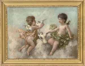 Divine Fruit (+ Cherubs And Doves; Pair)