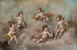 Putti Disporting Putti Disporting