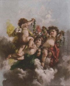 Putti Disporting Putti Disporting