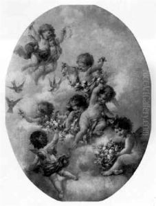 Disporting Putti by Charles Augustus Henry Lutyens