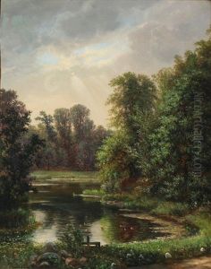 View From Bondedammen Near Hellebaek by N. A. Luetzen