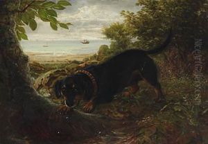 Landscape With A Dog by N. A. Luetzen