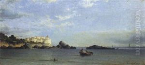 Paesaggio Costiero Con Barca Di Pescatori by Tammar Luxoro