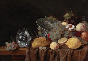 A Still Life Of Fruit by Christiaan Luycks