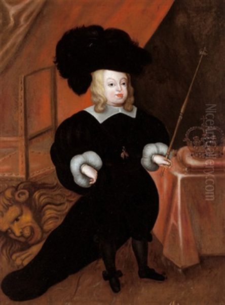 Bildnis Erzherzog (infant) Karl, Des Spateren Konig Karl Ii. Von Spanien Mit Dem Orden Vom Goldenen Vlies Und Der Spanischen Konigskrone - view 1