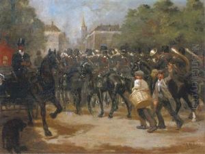 A Military Brassband In The Hague