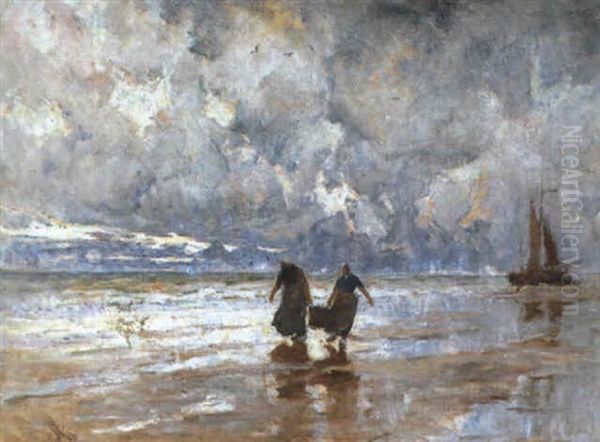 Strandgezicht Met Vissersvrouwen - view 1