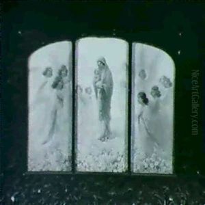 Madonna And Child Surrounded By Angels by Cleto Luzzi