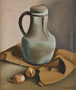 Stilleben Med Krus by Bertil Lybeck