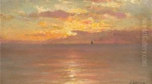 Sunset On The Main Coast, C. 1890 by Joseph Lyman