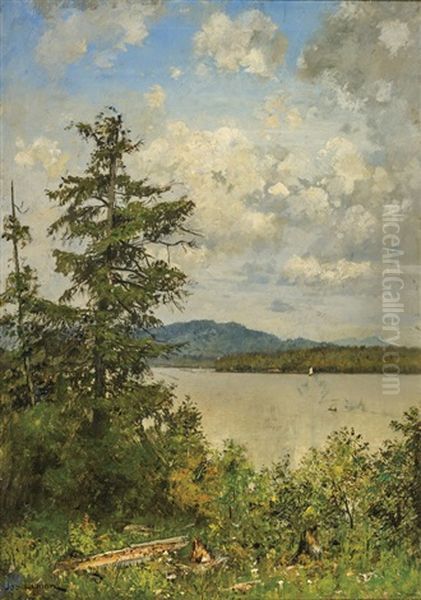 Antique Oil Painting By J. Lyman - view 1