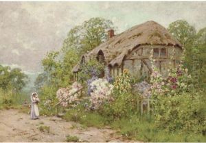 A Worcester Lane, Near Ombersley by John Abernethy Lynas-Gray