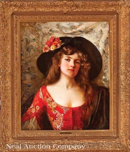 Portrait In Auburn And Chinese Red - view 1