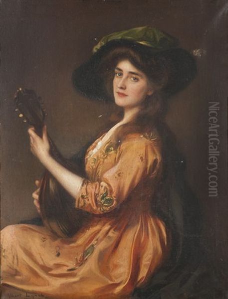 Portrait De Femme A La Mandoline - view 1