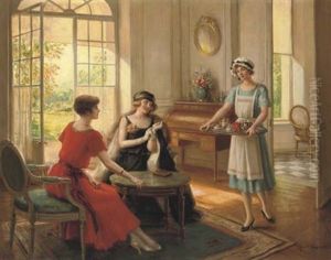 Taking Tea by Albert Lynch