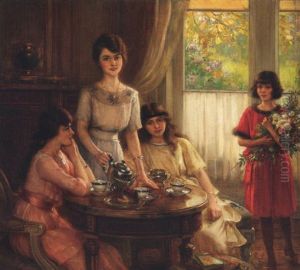 Tea-time by Albert Lynch