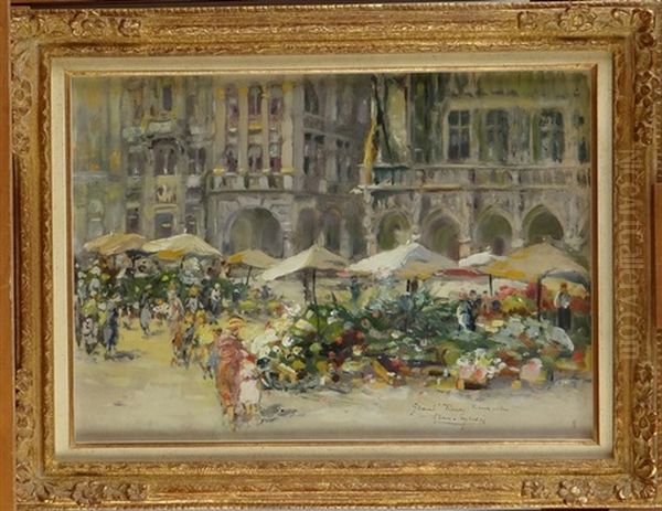 Lynen_amedee Marche Aux Fleurs Sur La Grand Place De Bruxelles - view 1