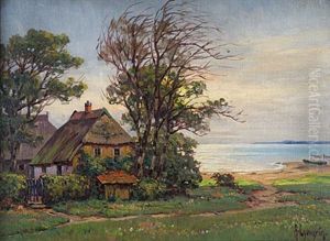 62. Morgen An Der Ostsee. Am Dars Bei Wieck by Arnold E. Lyongrun