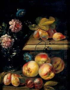 Nature Morte De Fleurs Et De Fruits by Christian Berentz