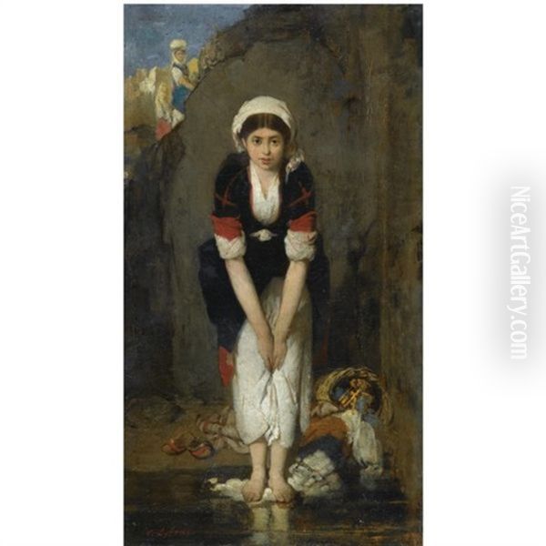 Young Girl By The River - view 1