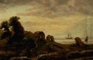 Ruinerne Af Slottet Engelborg Pa Sloto Nakskov Fjord by Niels Aagaard Lytzen