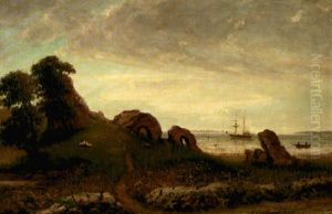 Ruinerne Af Slotter Engelborg Pa Sloto I Nakskov Fjord by Niels Aagaard Lytzen