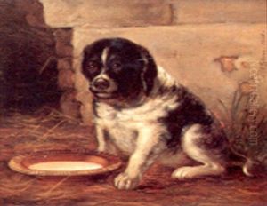 Hundehvalp Ved En Maelkeskal